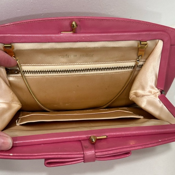 Andrew Geller Vintage pink bow purse clutch - Picture 6 of 8